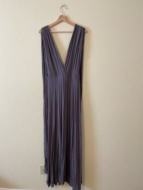 Maxi Dress in Slate Gray, infinity style sleeves